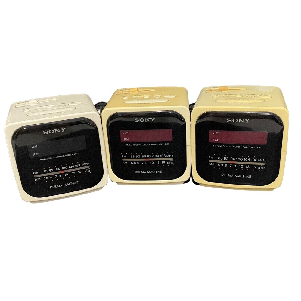 Vintage 80s SONY Dream Machine Clock Radio Lot of 3 Parts or‎ Repair